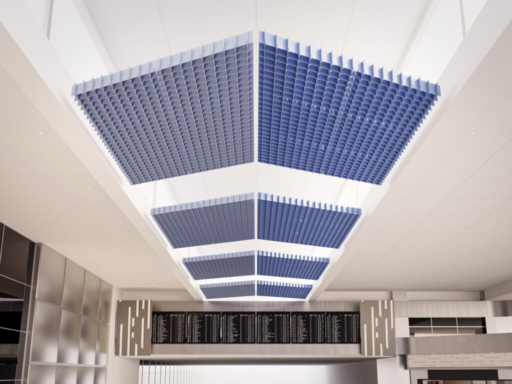 Interlace, Chart Ceiling Clouds | Periwinkle, Marine | Premier Collection
