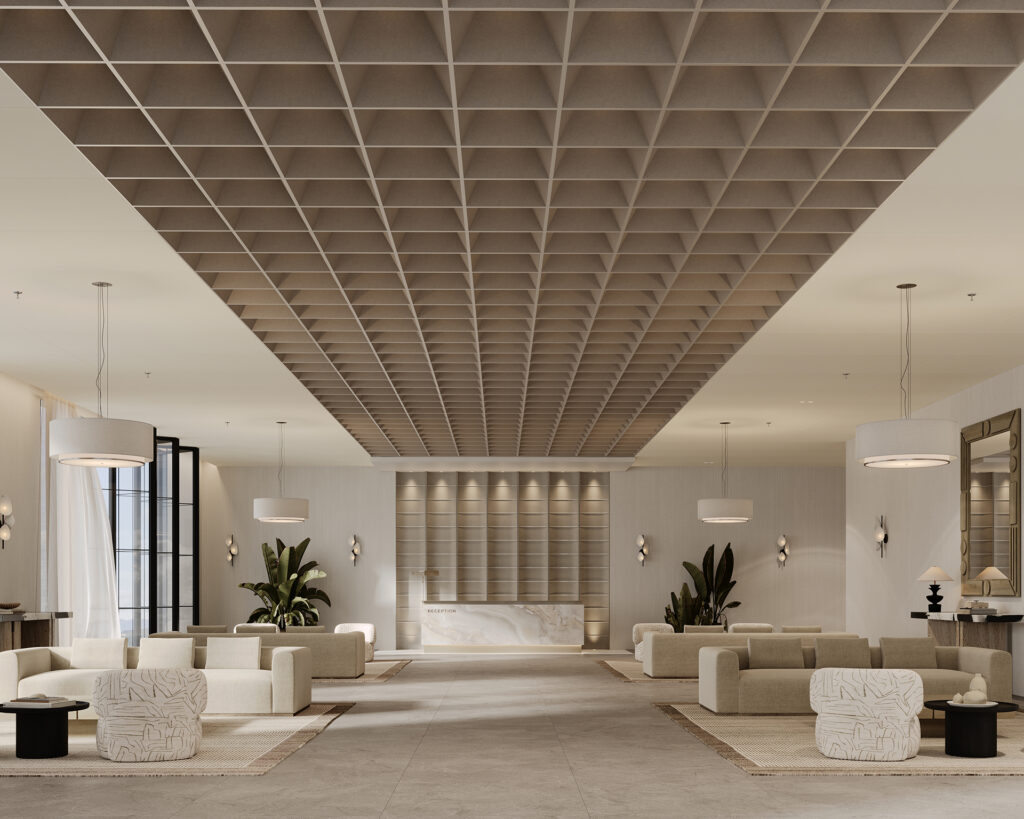 Castillo Ceiling Tiles | Mushroom | Premier Collection
