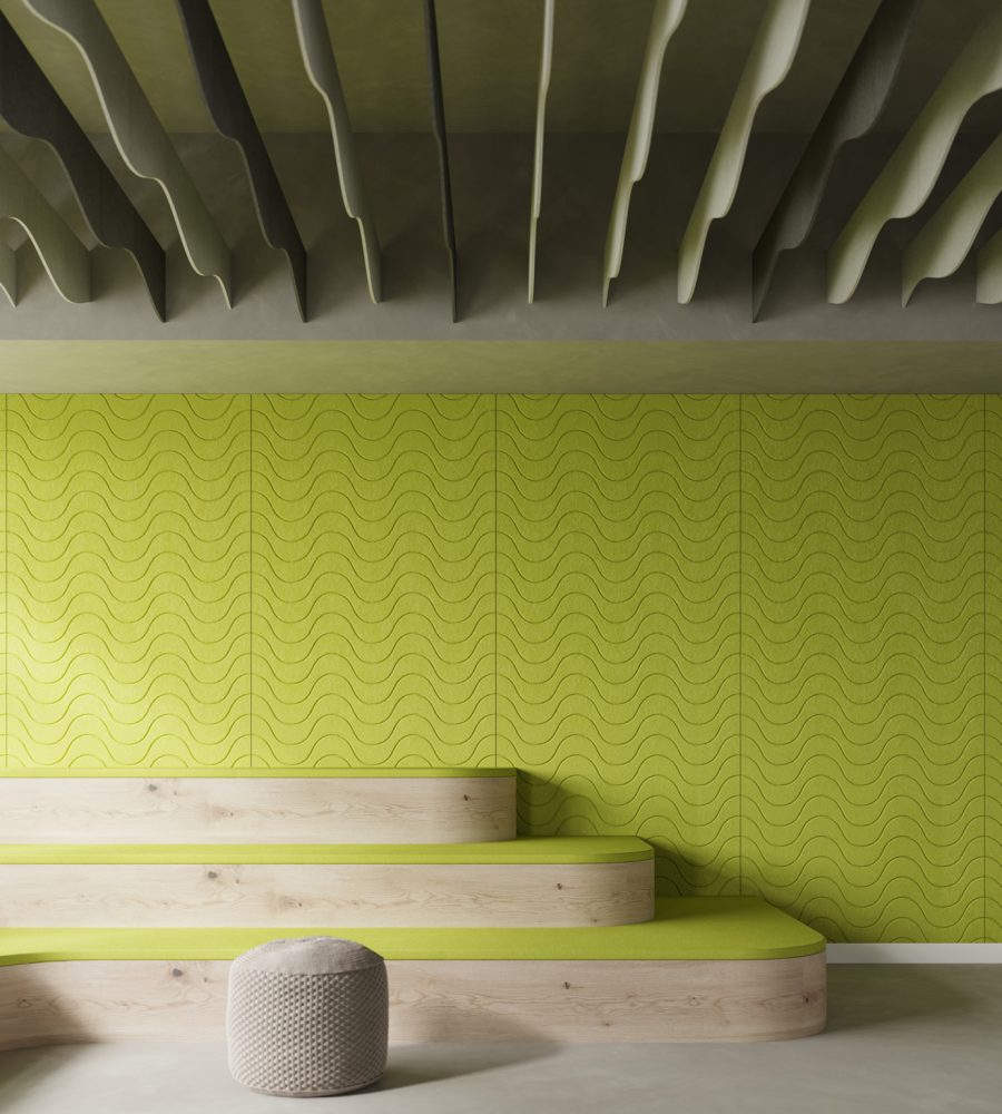 Fracture Wall Panel, Wavelength | Wasabi | Premier Collection