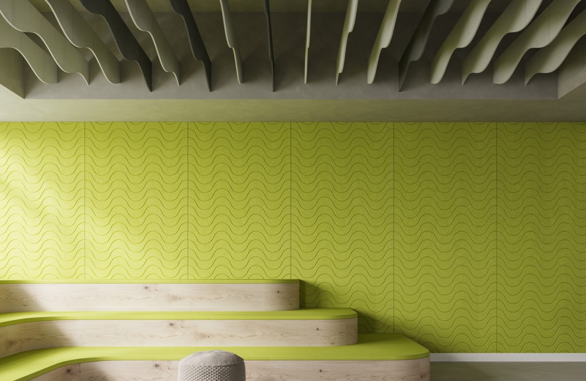 Fracture Wall Panel, Wavelength | Wasabi | Premier Collection