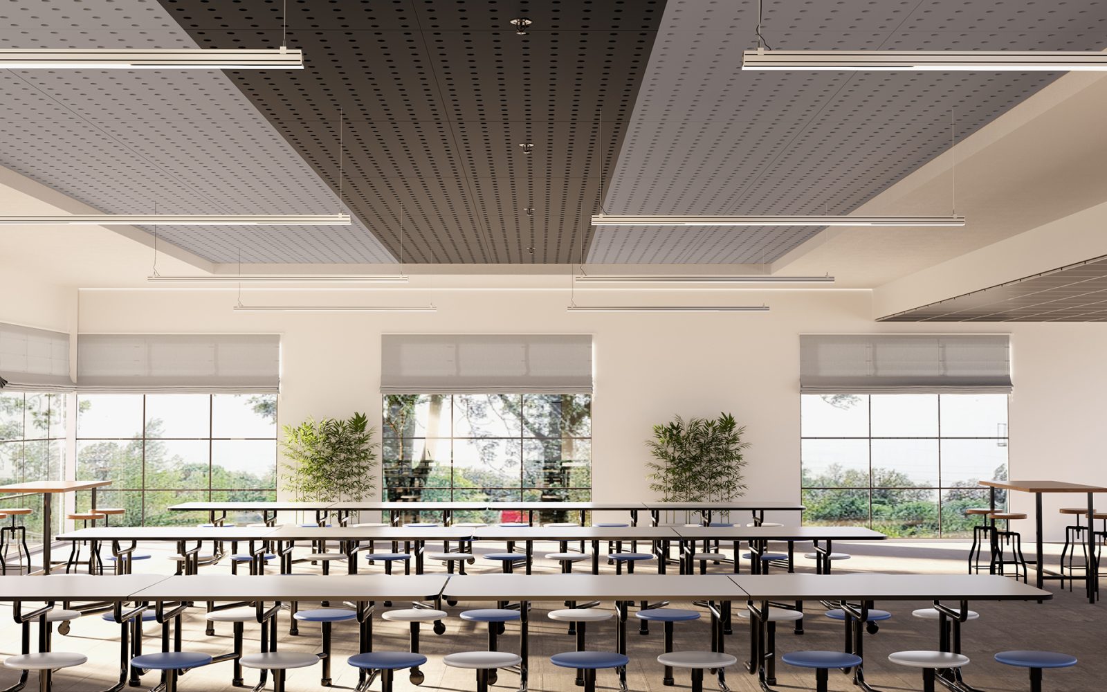 Pixel, Circle Ceiling Panels | Midnight, Periwinkle, Wheat | Premier Collection