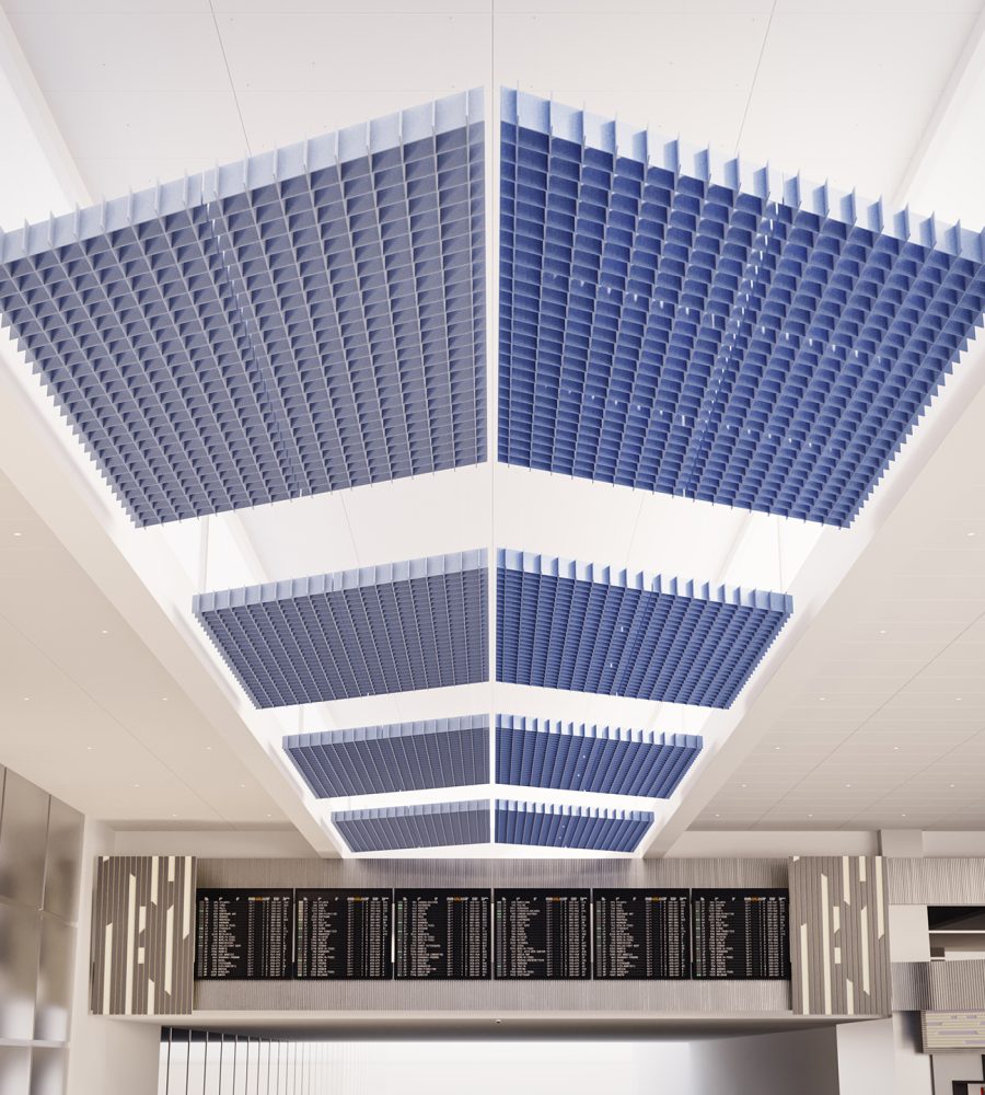 Interlace, Chart Ceiling Clouds | Periwinkle, Marine | Premier Collection