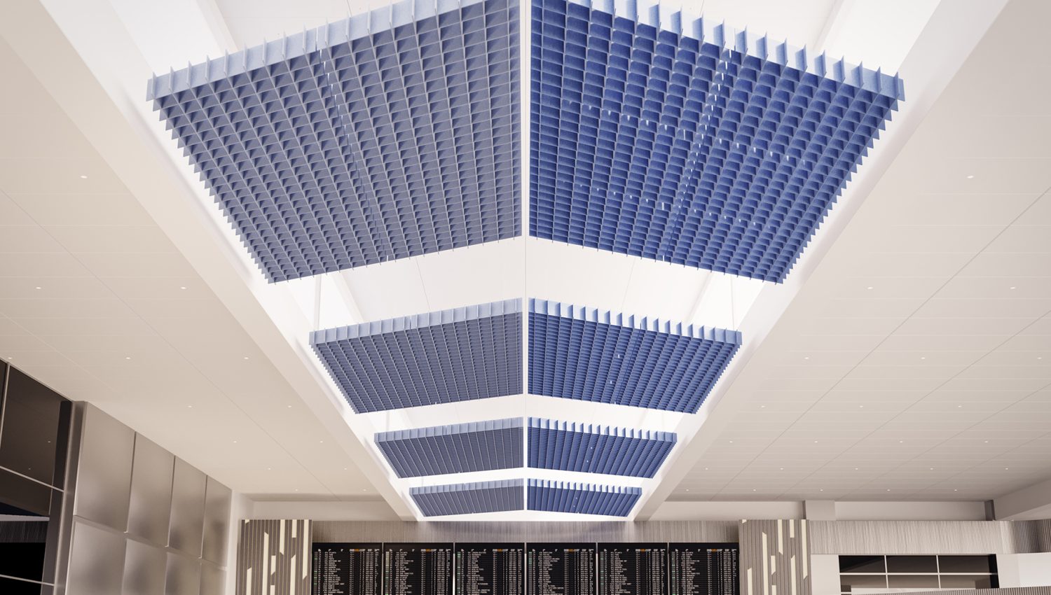 Interlace, Chart Ceiling Clouds | Periwinkle, Marine | Premier Collection