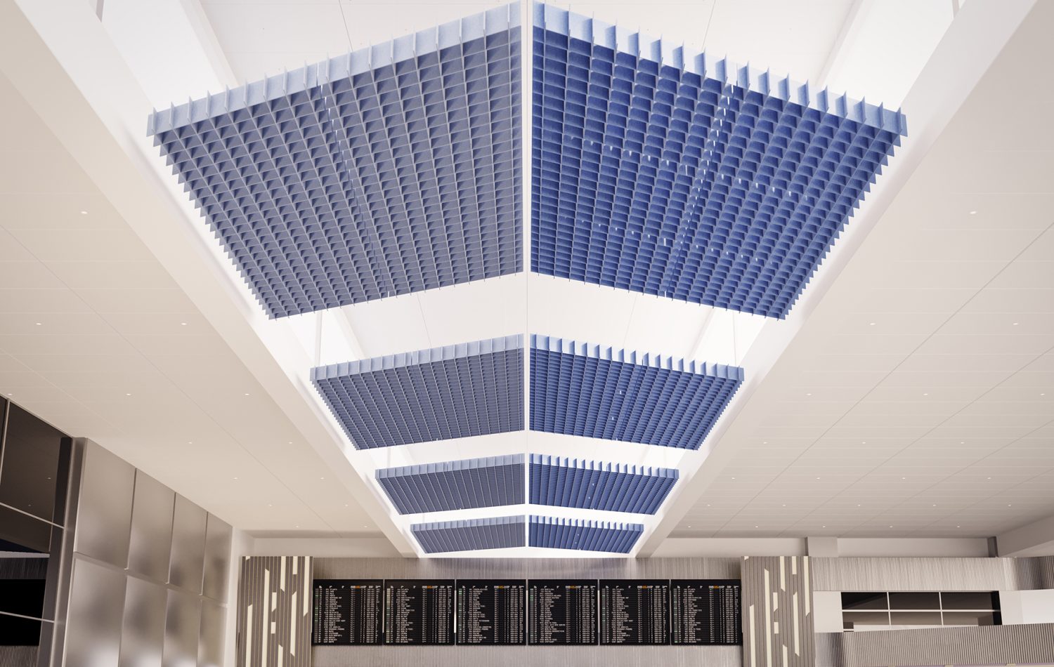 Interlace, Chart Ceiling Clouds | Periwinkle, Marine | Premier Collection