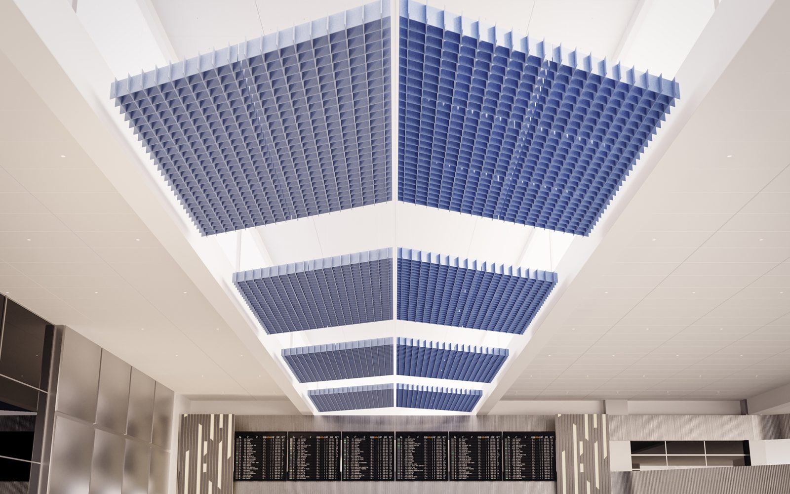Interlace, Chart Ceiling Clouds | Periwinkle, Marine | Premier Collection