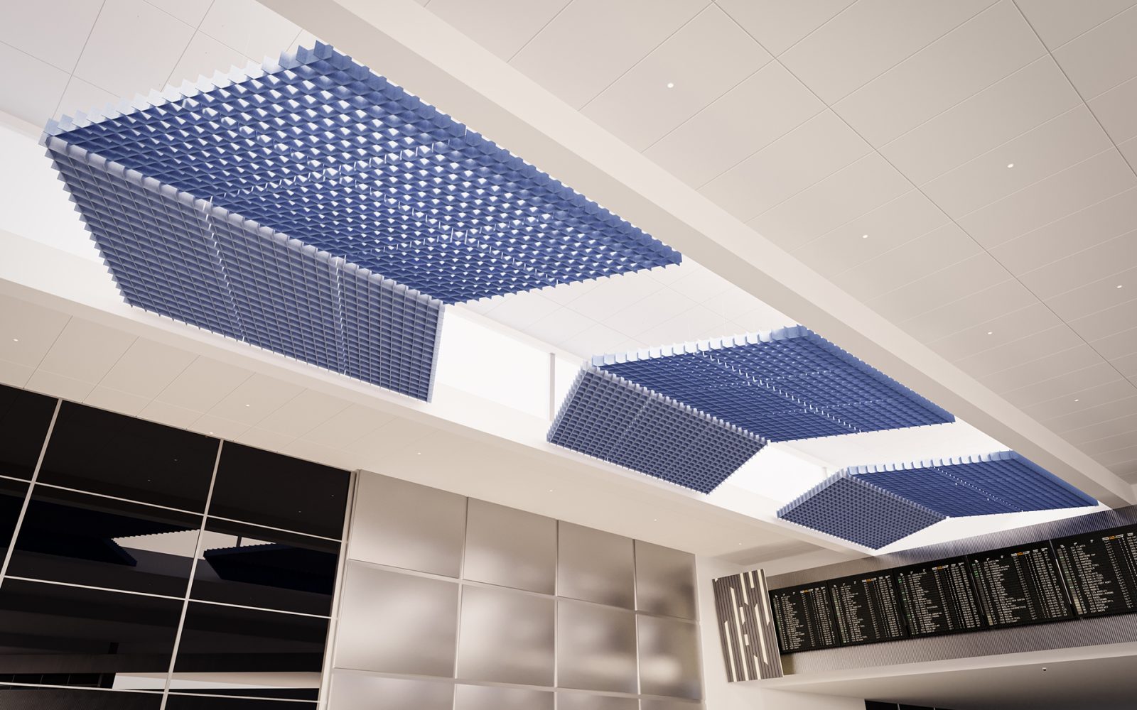 Interlace, Chart Ceiling Clouds | Periwinkle, Marine | Premier Collection