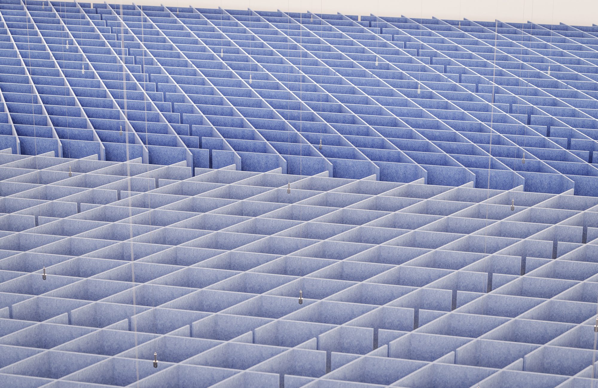 Interlace, Chart Ceiling Clouds | Periwinkle, Marine | Premier Collection