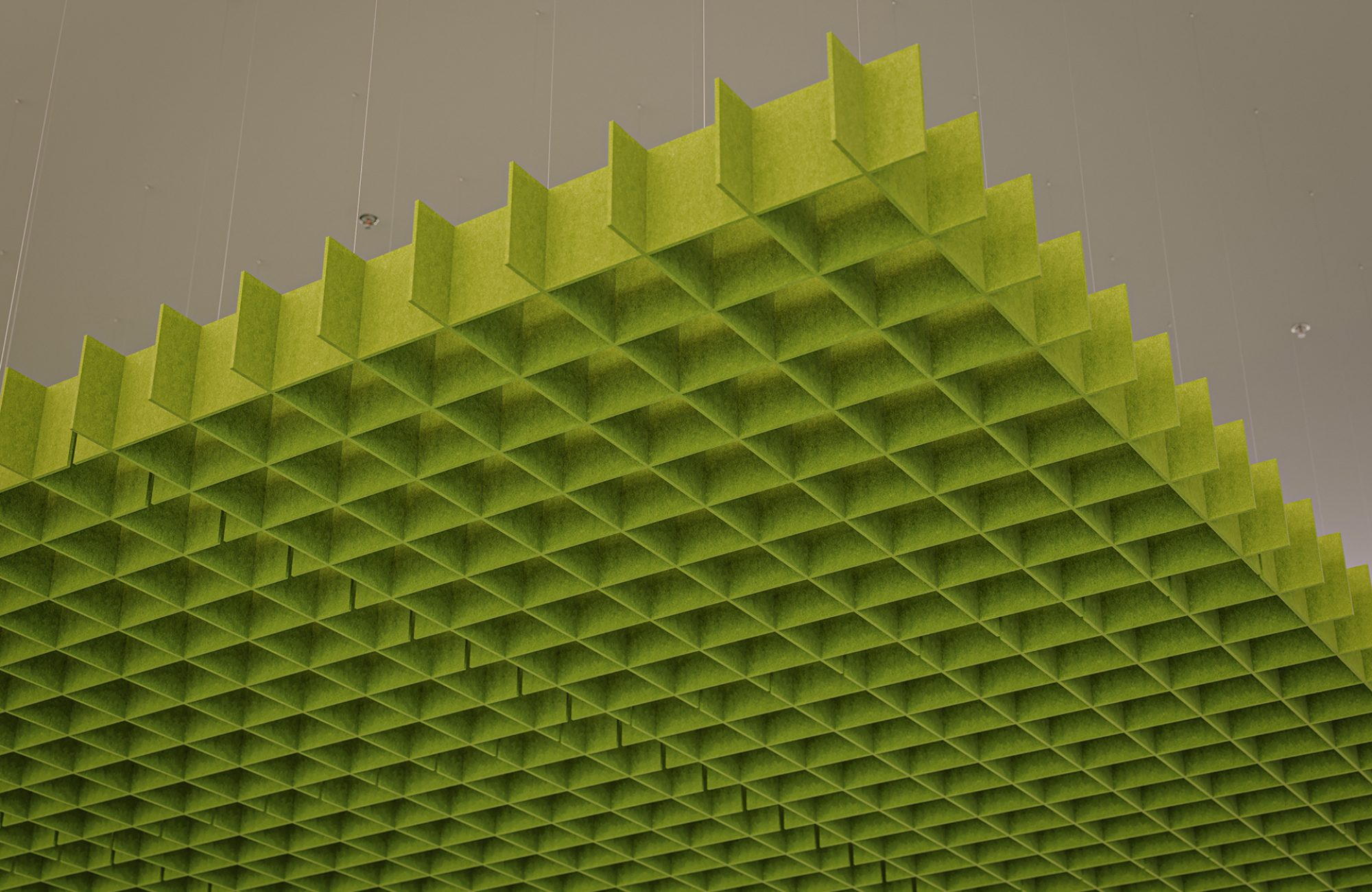 Interlace, Groundwork Ceiling Clouds | Wasabi | Premier Collection