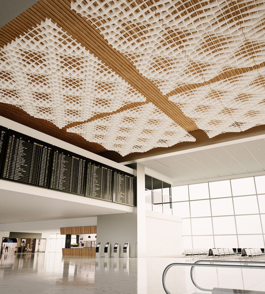 Interlace, Interweave Ceiling Clouds | White | Premier Collection