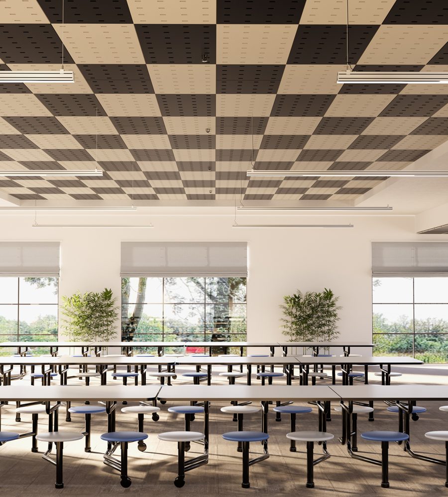 Pixel, Rectangle Ceiling Panels | Almond, Flint | Premier Collection