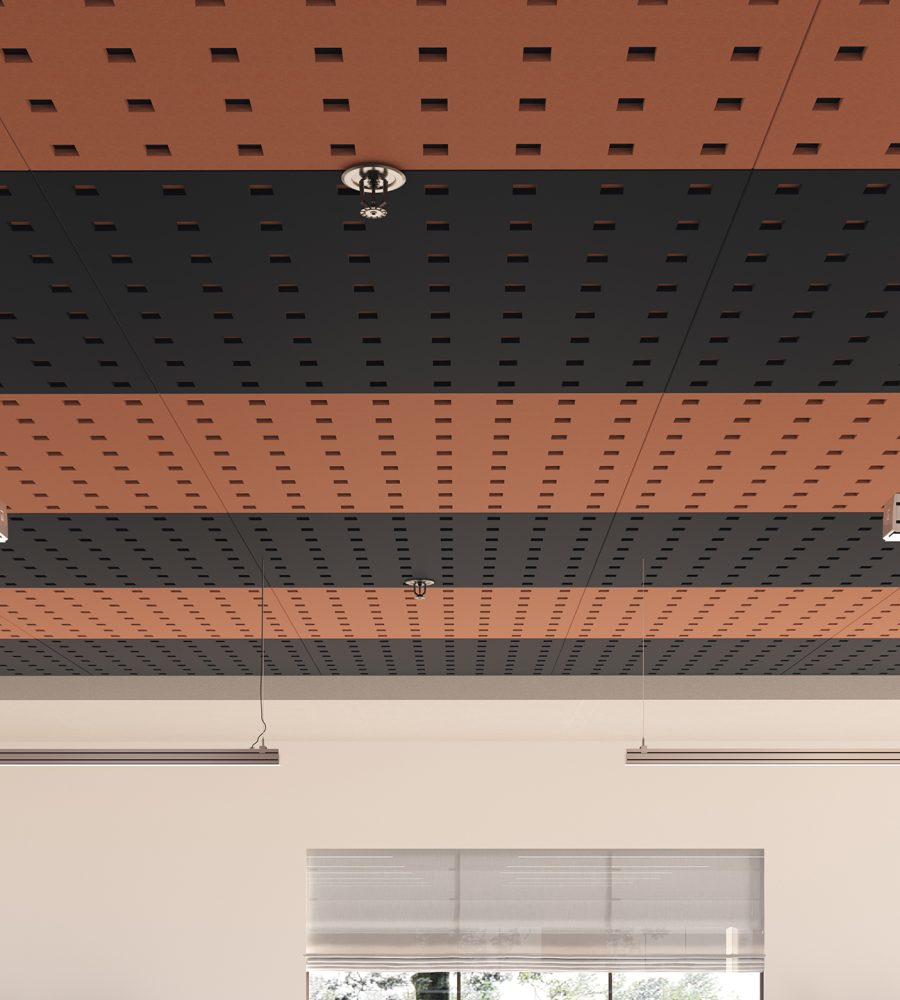 Pixel, Square Ceiling Panels | Flint, Peach | Premier Collection