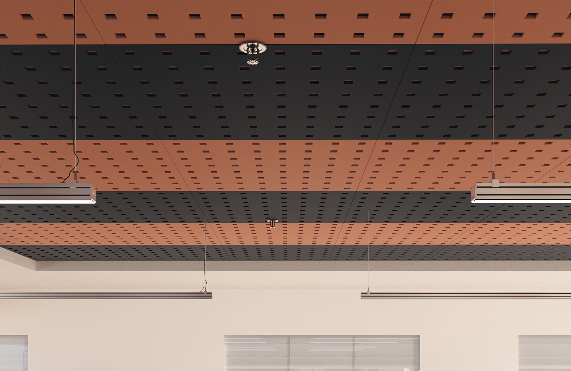Pixel, Square Ceiling Panels | Flint, Peach | Premier Collection