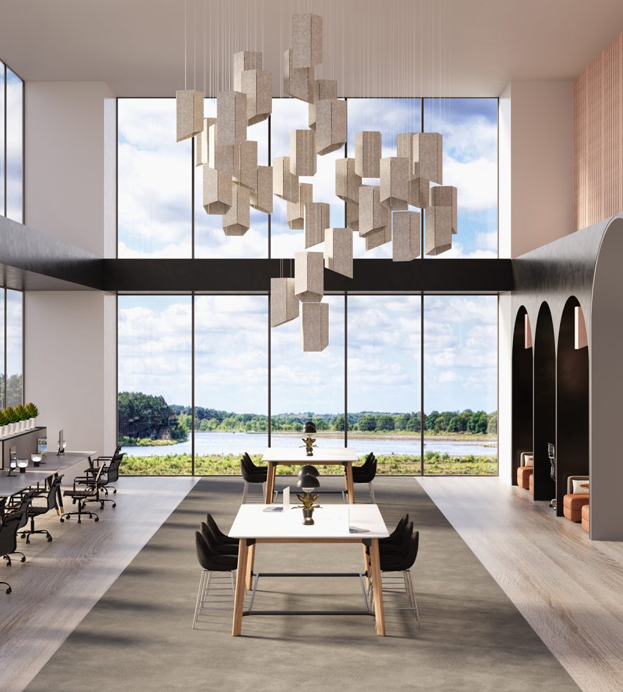 Pendant, Pentagon Ceiling Clouds | Milkyway | Premier Collection