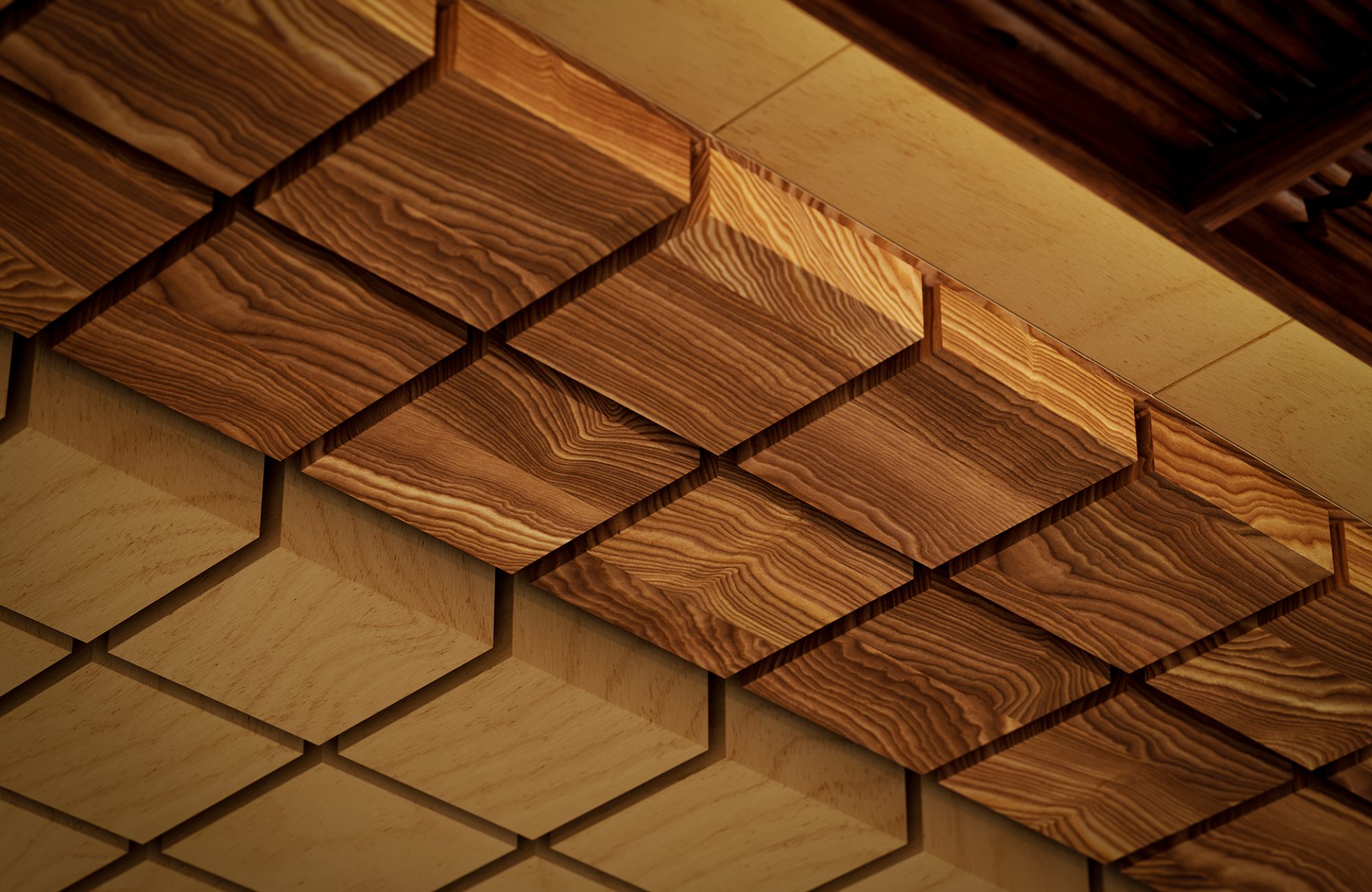 Vista, Desert Ceiling Frames | Baltic Birch, European Larch | WoodGrain Collection