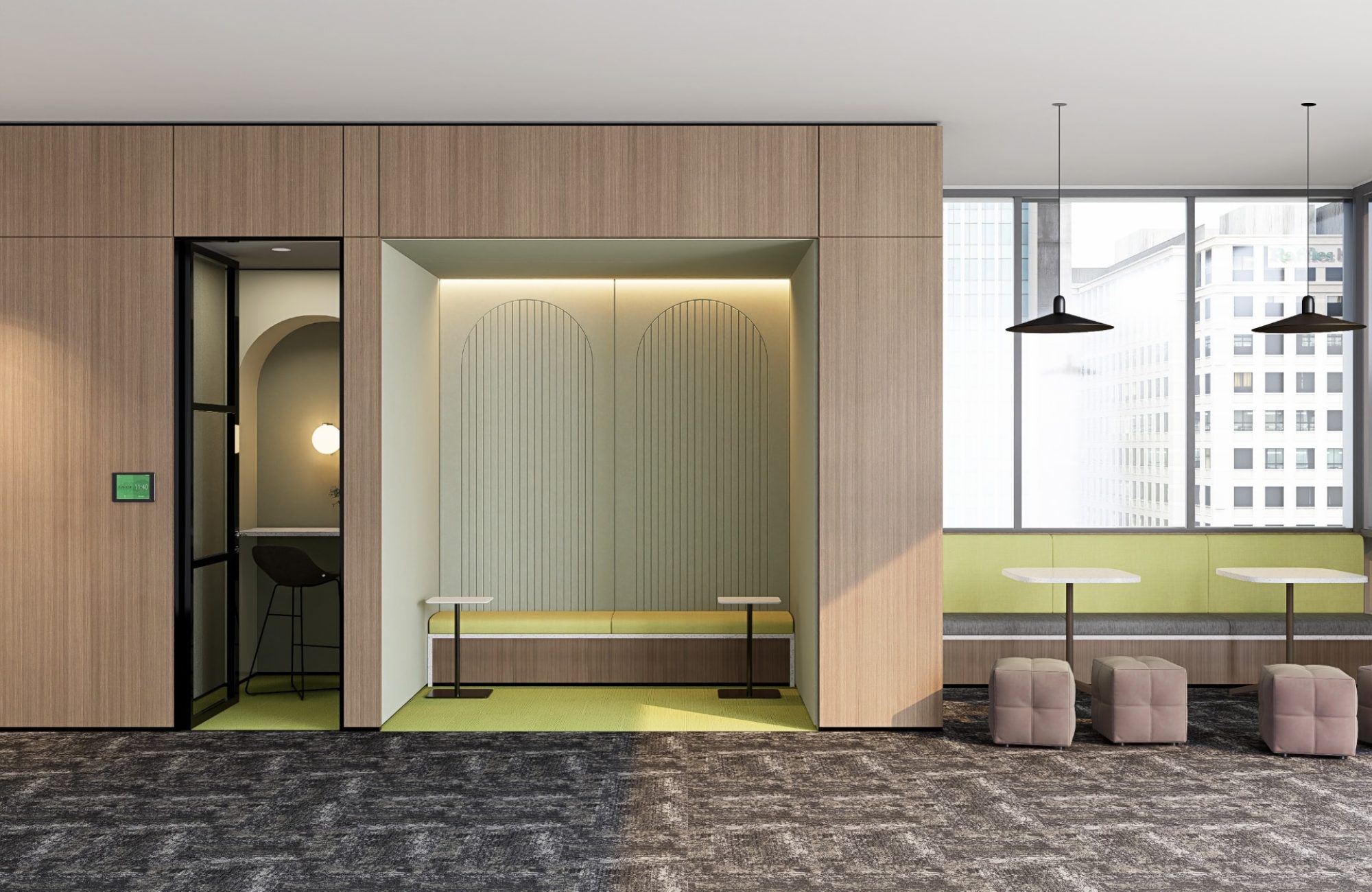Fracture Wall Panel, Arch | Celery | Premier Collection