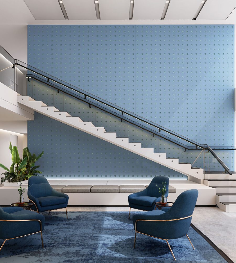 Pixel, Square Wall Panels | Marine, Sea Salt | Premier Collection