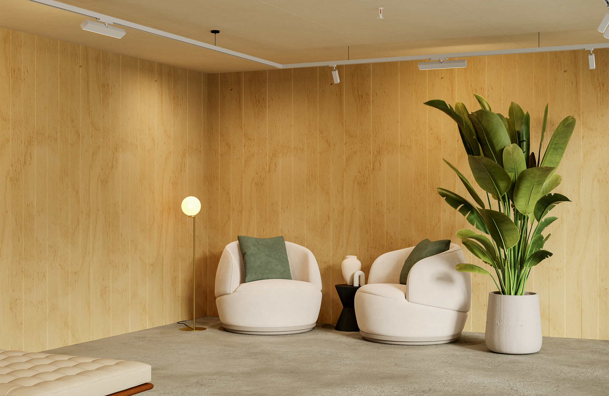 QuietForm, Pathway Wall Panels | Baltic Birch | WoodGrain Collection
