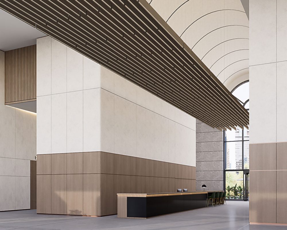 Sway Ceiling Baffles | Walnut, Ivory | Premier Collection