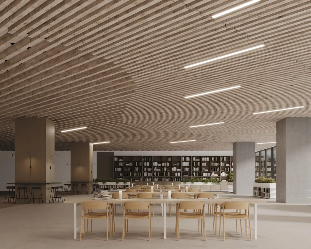 Truss Ceiling Baffles | Loft | WoodGrain Collection