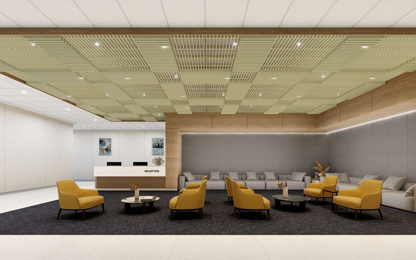 Rail, Road Ceiling Frames | Celery | Premier Collection