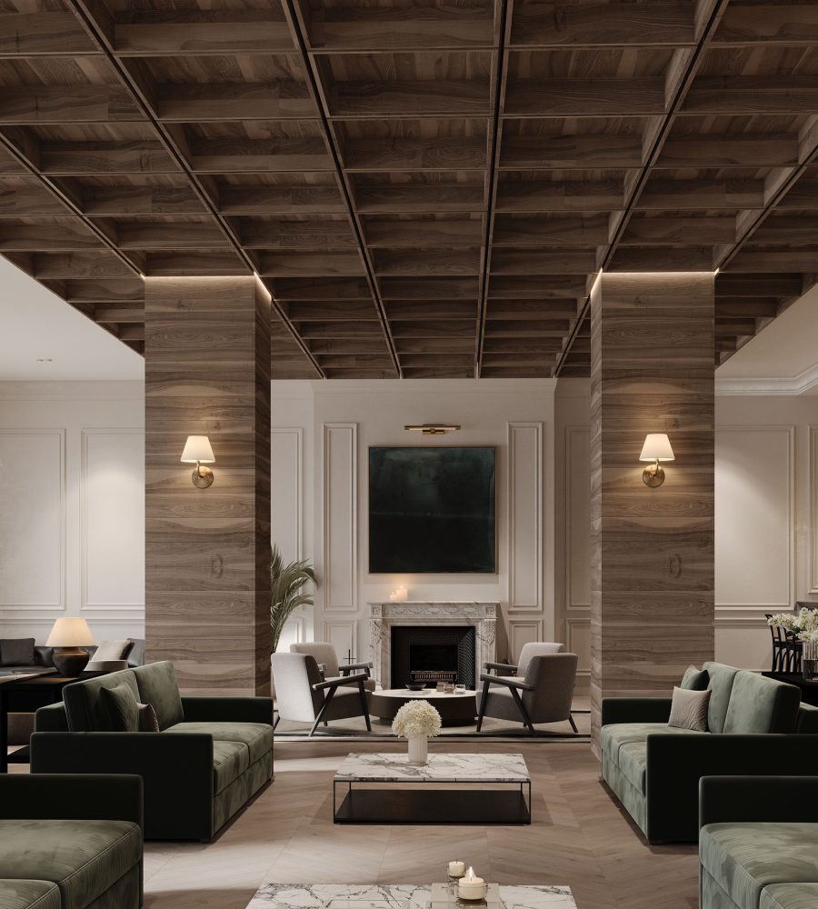 Recess, Waffle Ceiling Frames | Black Walnut | WoodGrain Collection