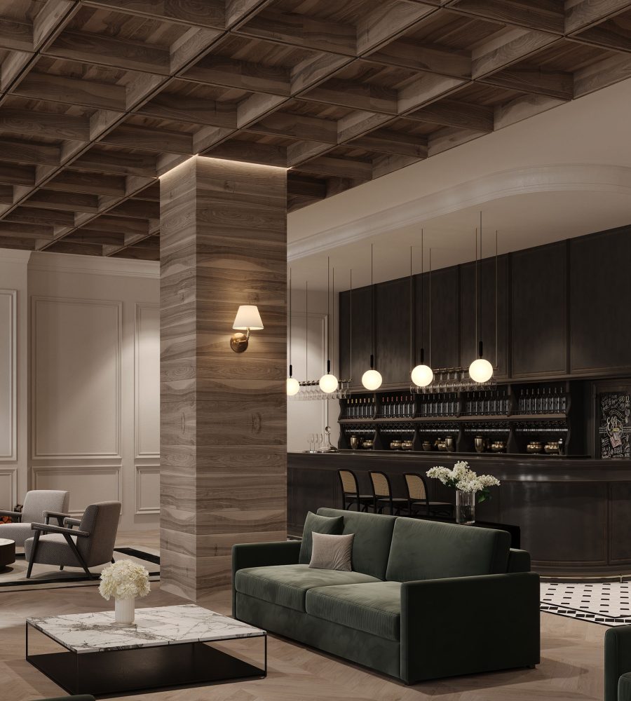 Recess, Waffle Ceiling Frames | Black Walnut | WoodGrain Collection