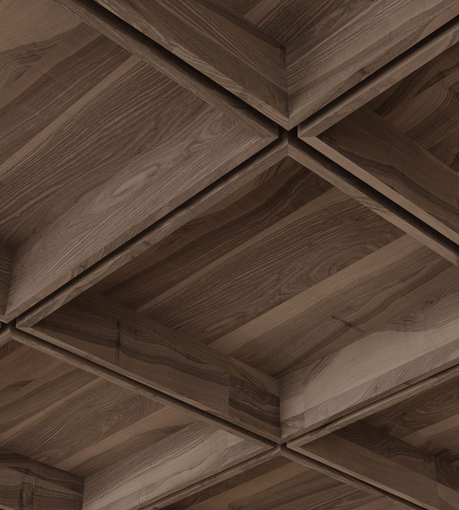 Recess, Waffle Ceiling Frames | Black Walnut | WoodGrain Collection