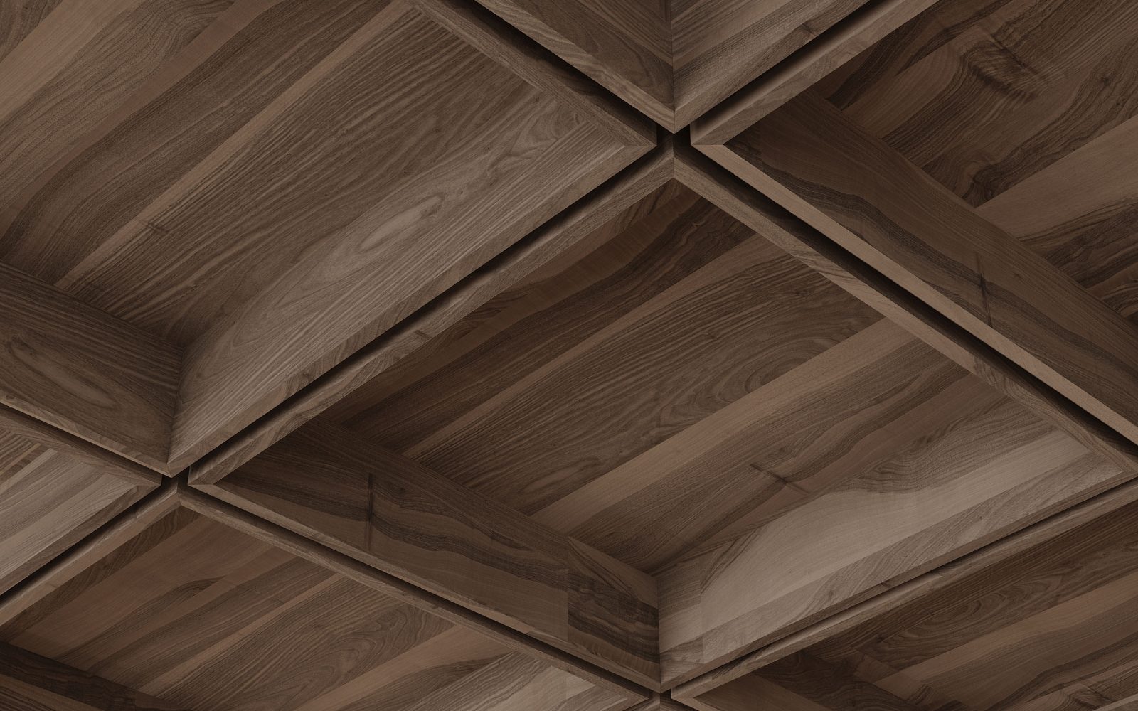Recess, Waffle Ceiling Frames | Black Walnut | WoodGrain Collection