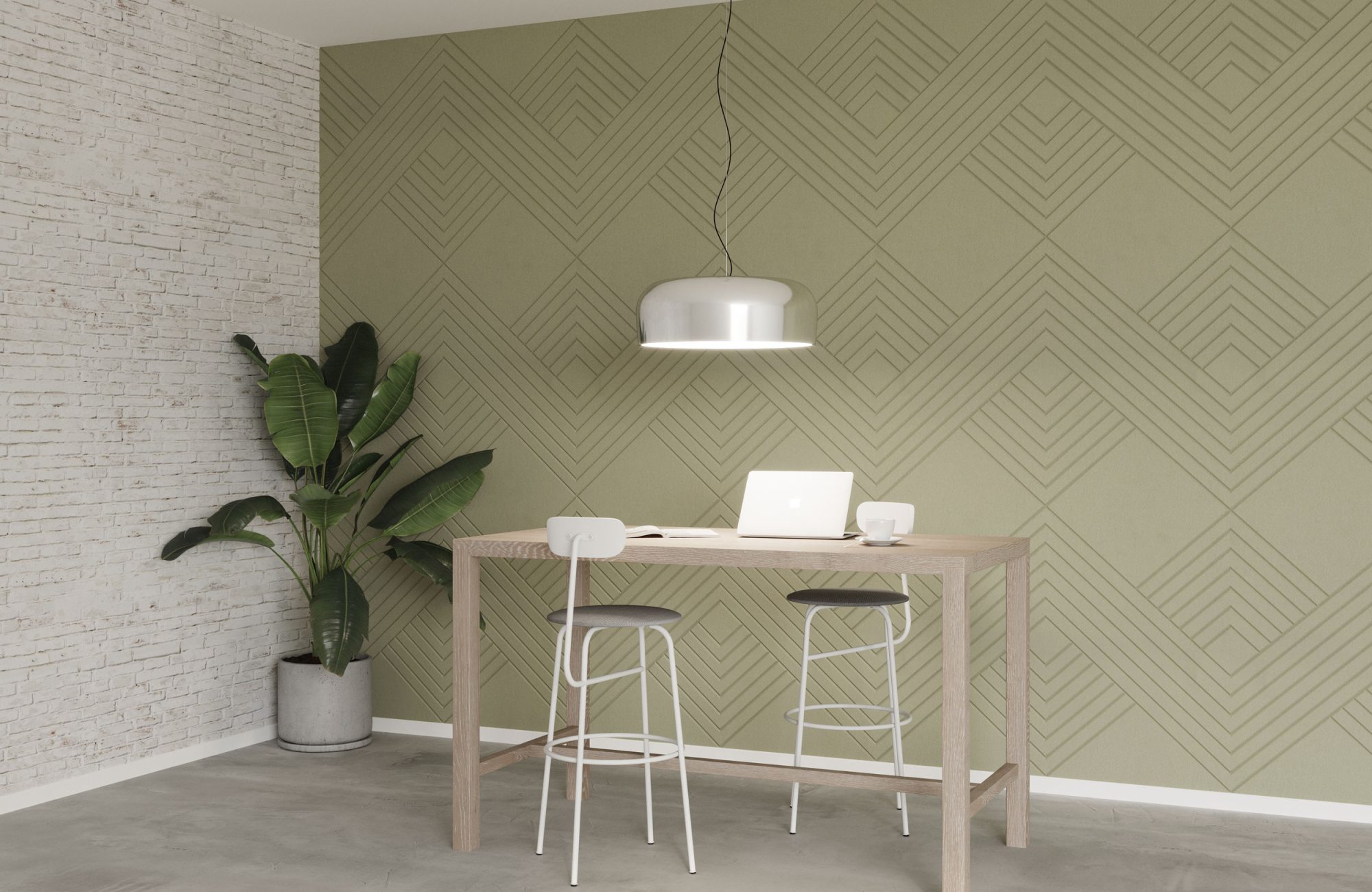 Fracture Wall Panel, Knit | Pistachio | Premier Collection