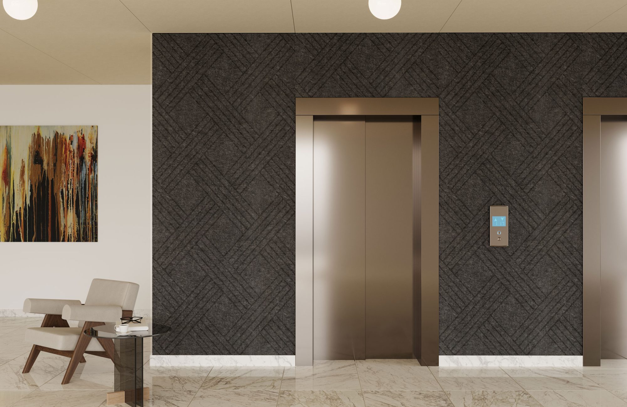 Fracture Wall Panel, Lattice | Charcoal | Premier Collection