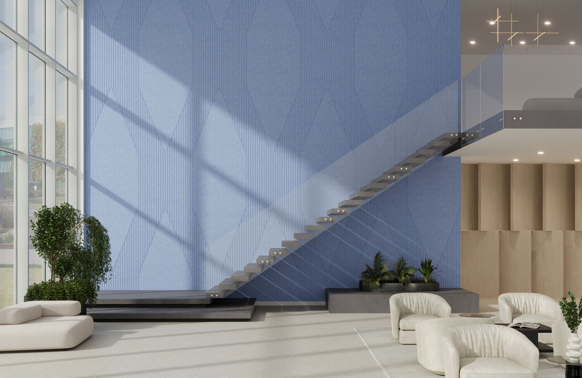 Fracture Wall Panel, Summit | Periwinkle | Premier Collection