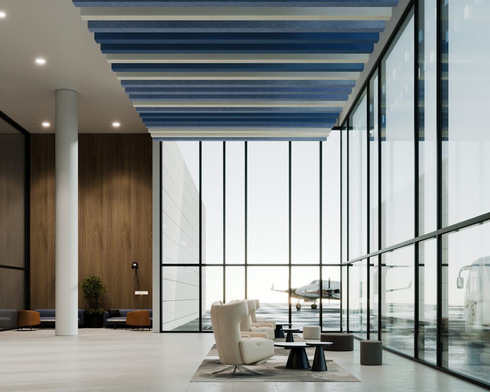 Beam Ceiling Baffles | Periwinkle, Marine, White | Premier Collection