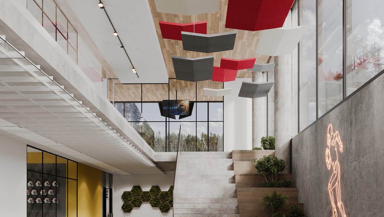 Rooftop, Butterfly Ceiling Clouds | Currant, Almond, Slate | Premier Collection