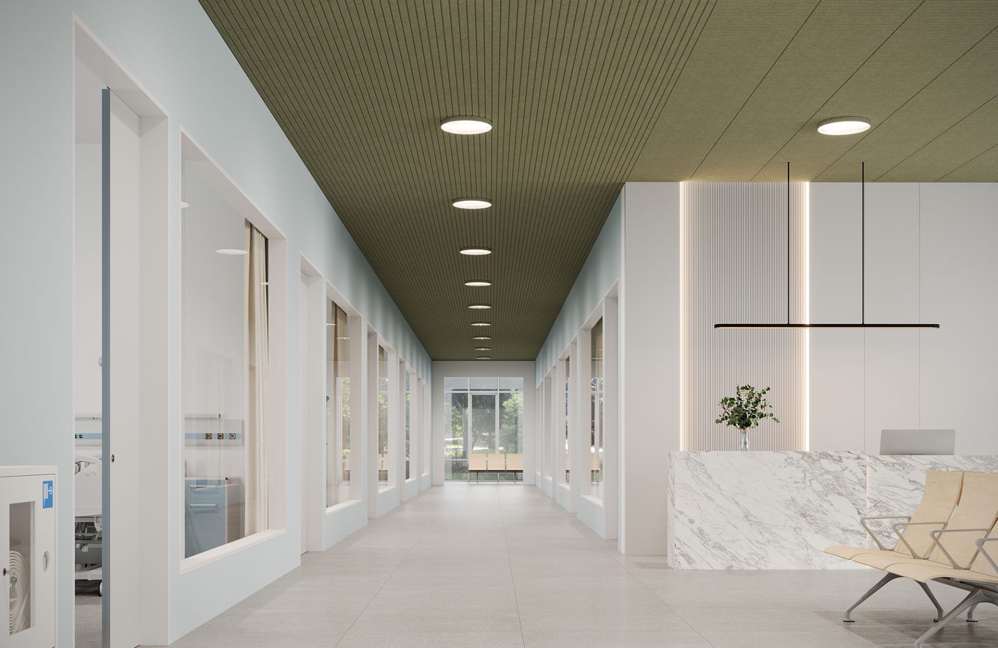 Fracture, Even Ceiling Panels | Pistachio | Premier Collection