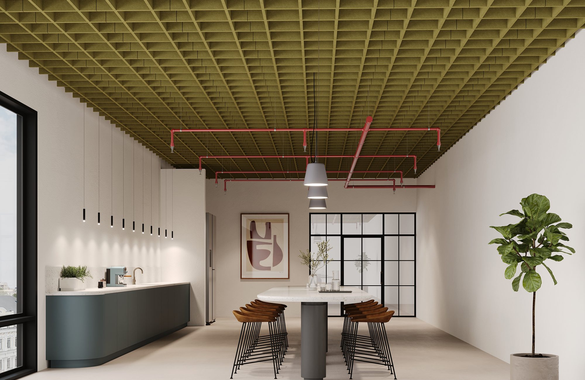 Recess, Cleft Ceiling Frames | Eucalyptus | Premier Collection
