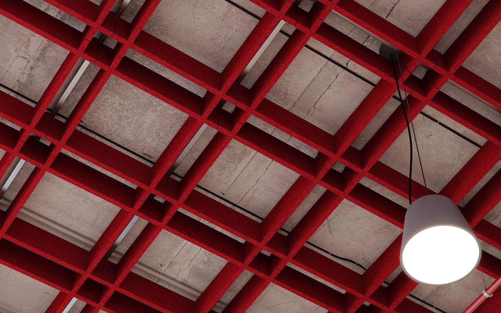 Woven, Gingham Ceiling Frames | Currant | Premier Collection