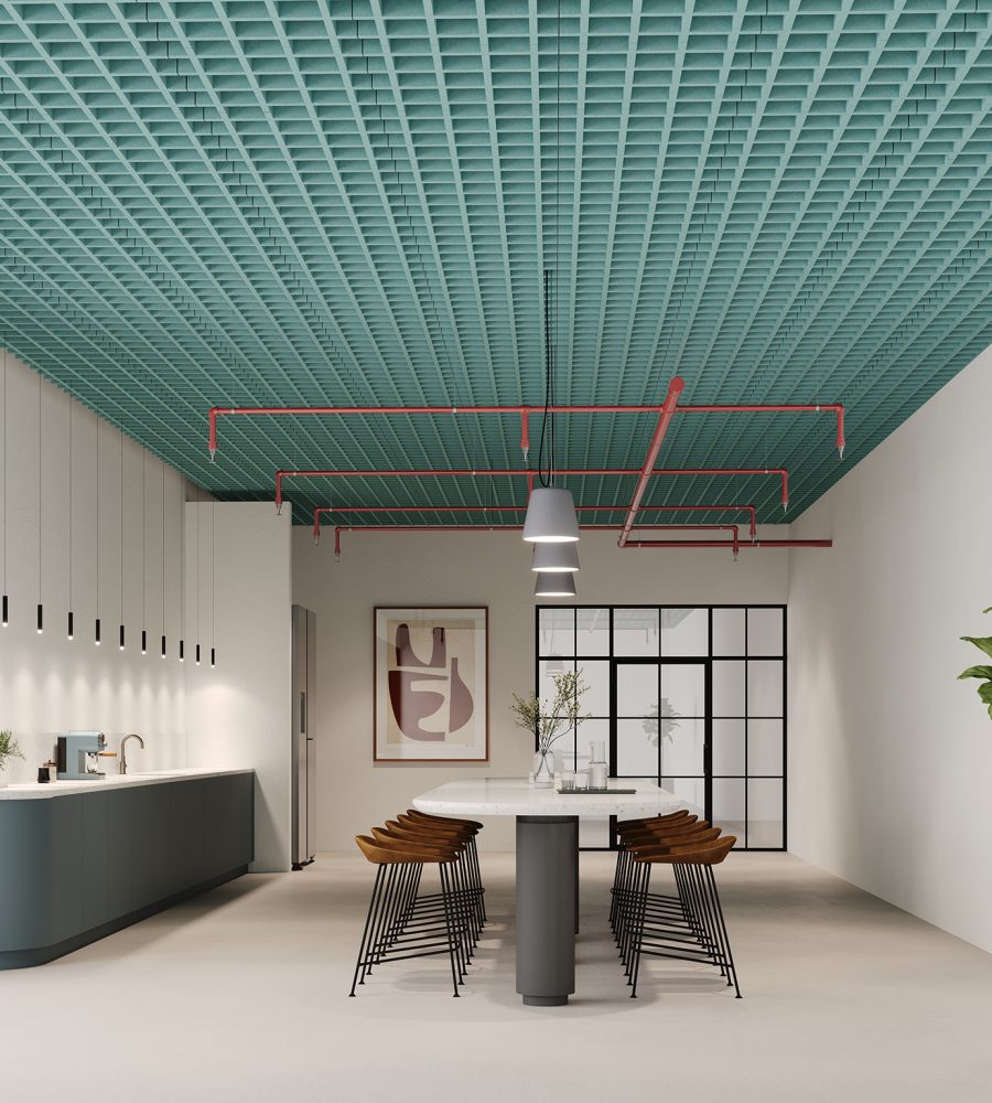 Woven, Pincheck Ceiling Frames | Sea Salt | Premier Collection