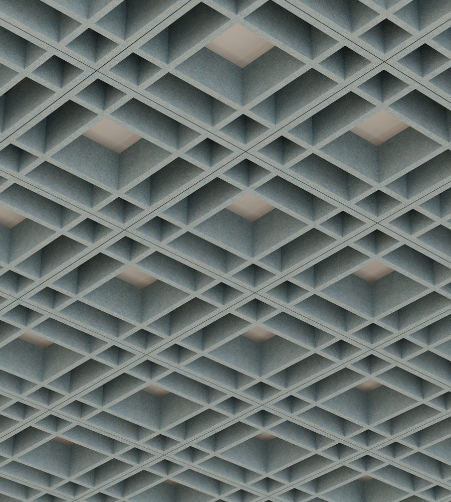 Woven, Tartan Ceiling Frames | Stonewash | Premier Collection