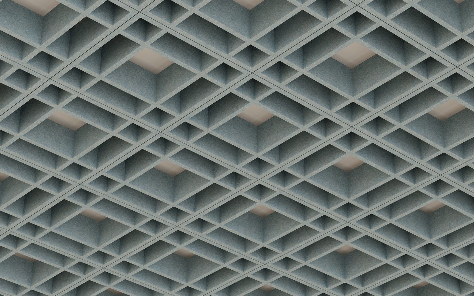Woven, Tartan Ceiling Frames | Stonewash | Premier Collection