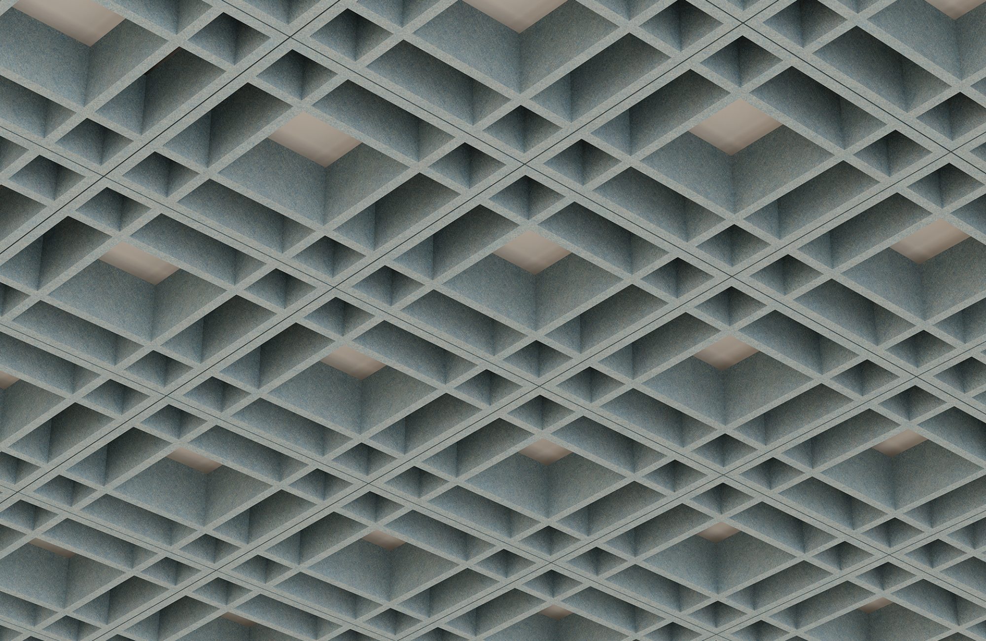 Woven, Tartan Ceiling Frames | Stonewash | Premier Collection