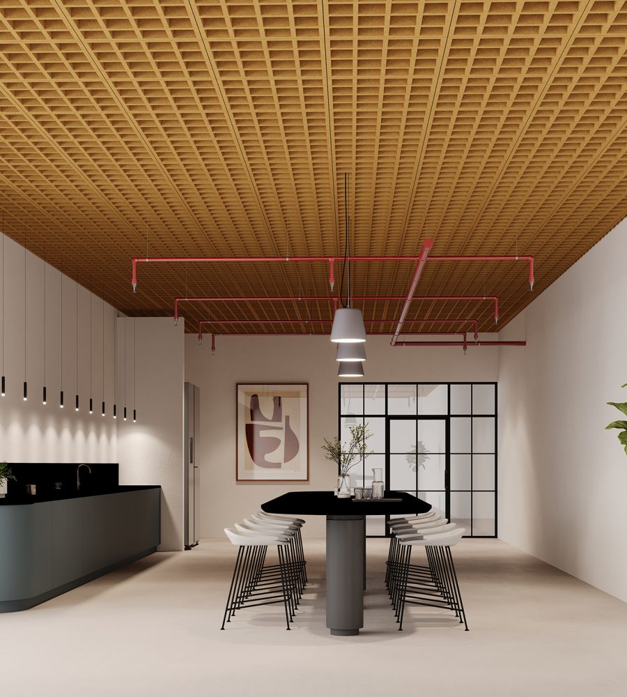 Woven, Tattersall Ceiling Frames | Turmeric | Premier Collection