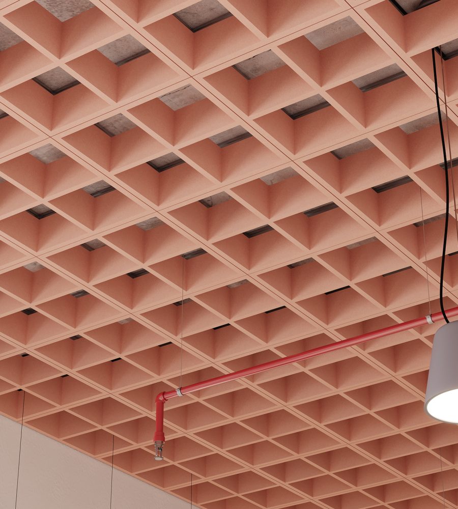 Woven, Windowpane Ceiling Frames | Flamingo | Premier Collection