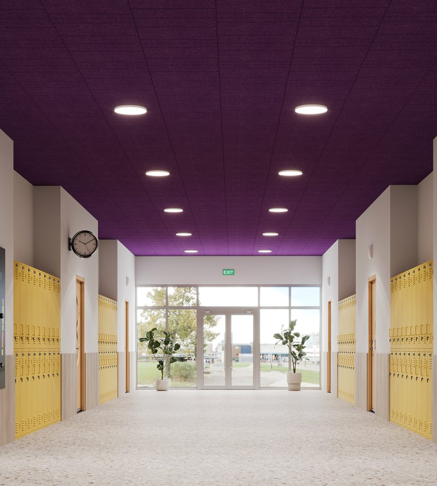 Fracture, Level Ceiling Panels | Berry | Premier Collection