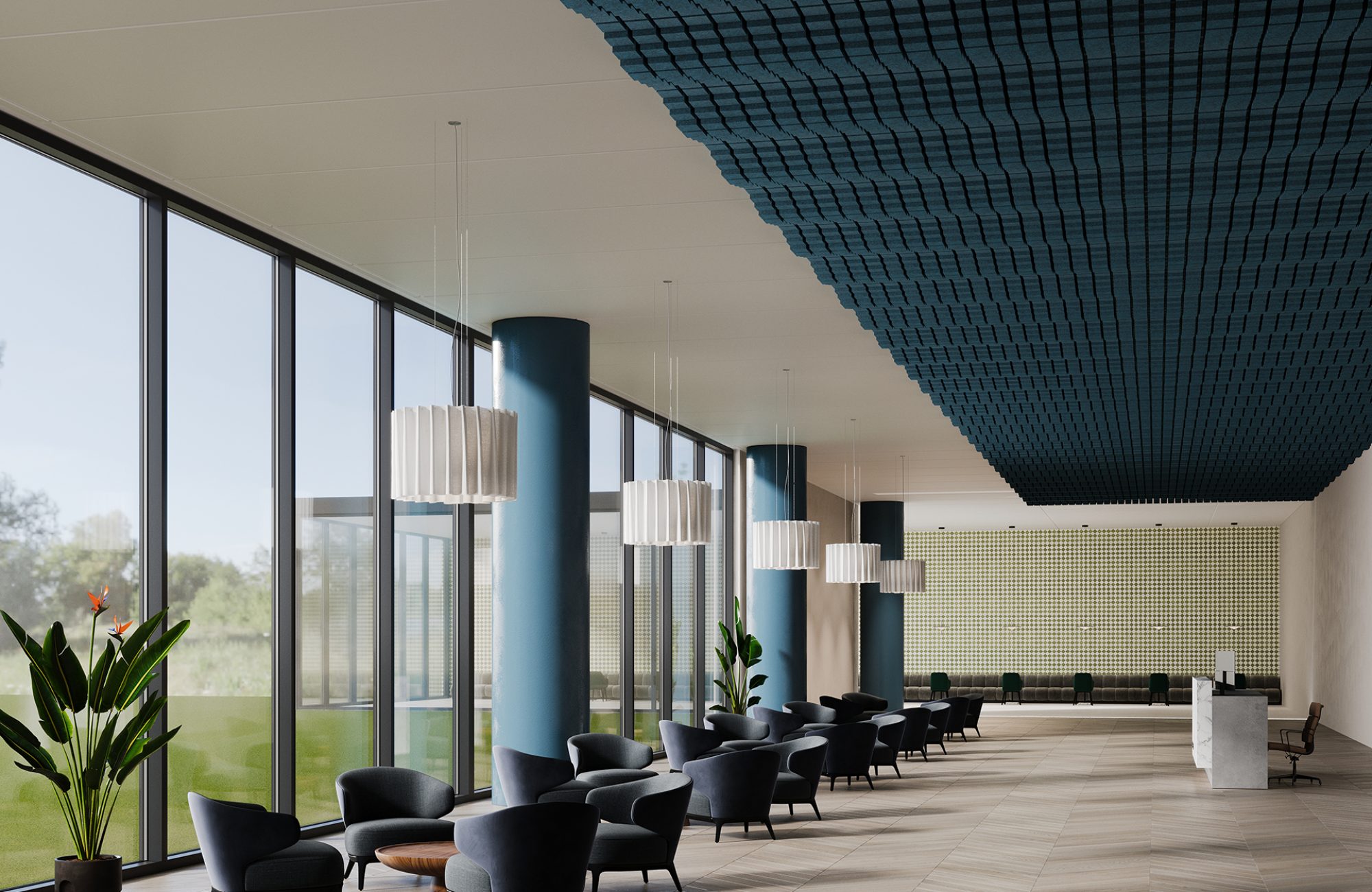 Mountain Vista Ceiling Frames | Denim | Premier Collection