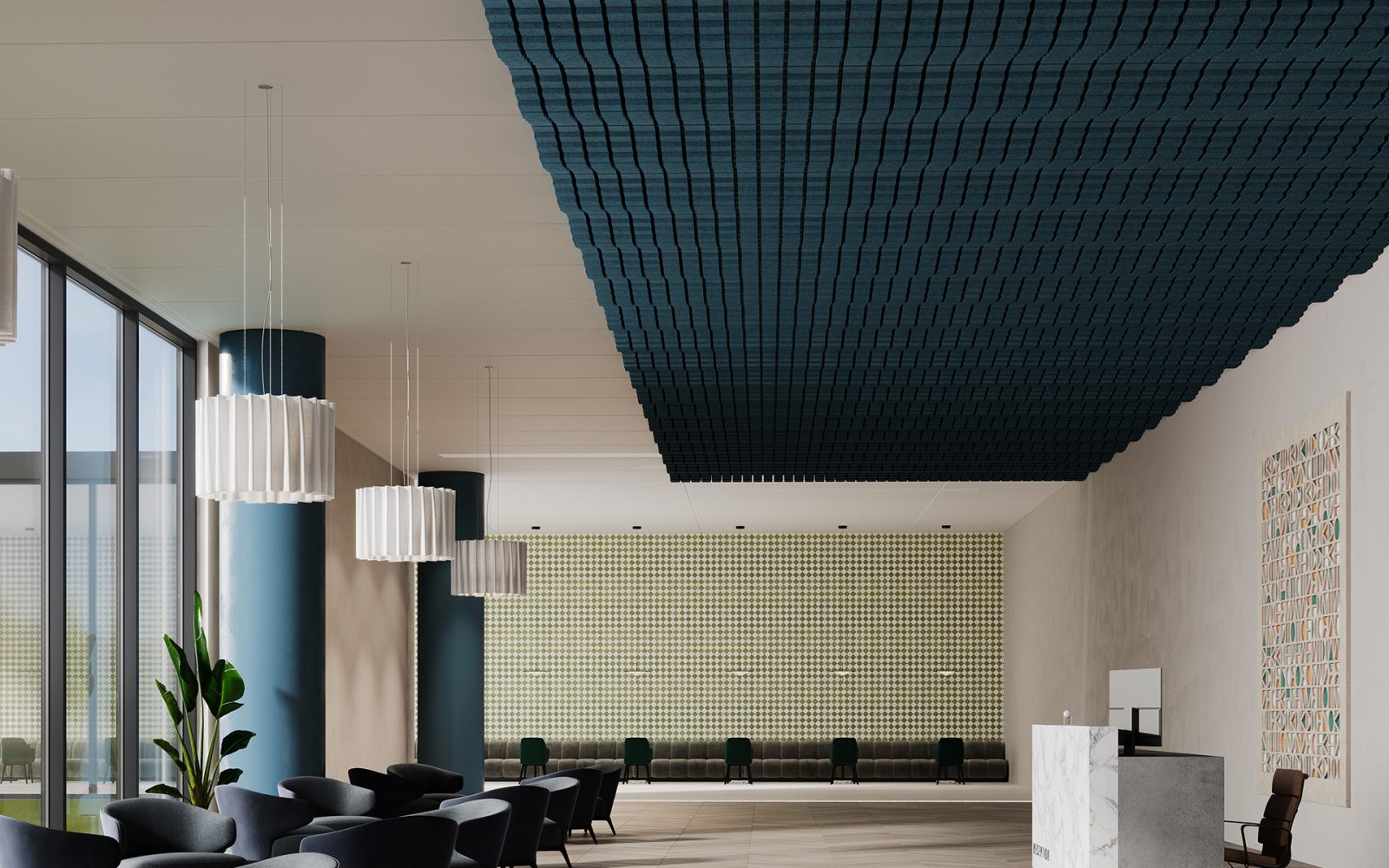 Mountain Vista Ceiling Frames | Denim | Premier Collection