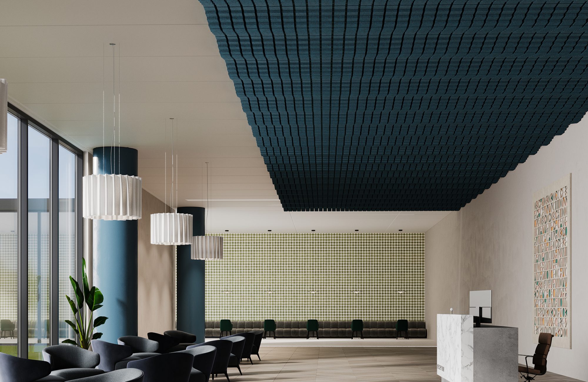 Mountain Vista Ceiling Frames | Denim | Premier Collection