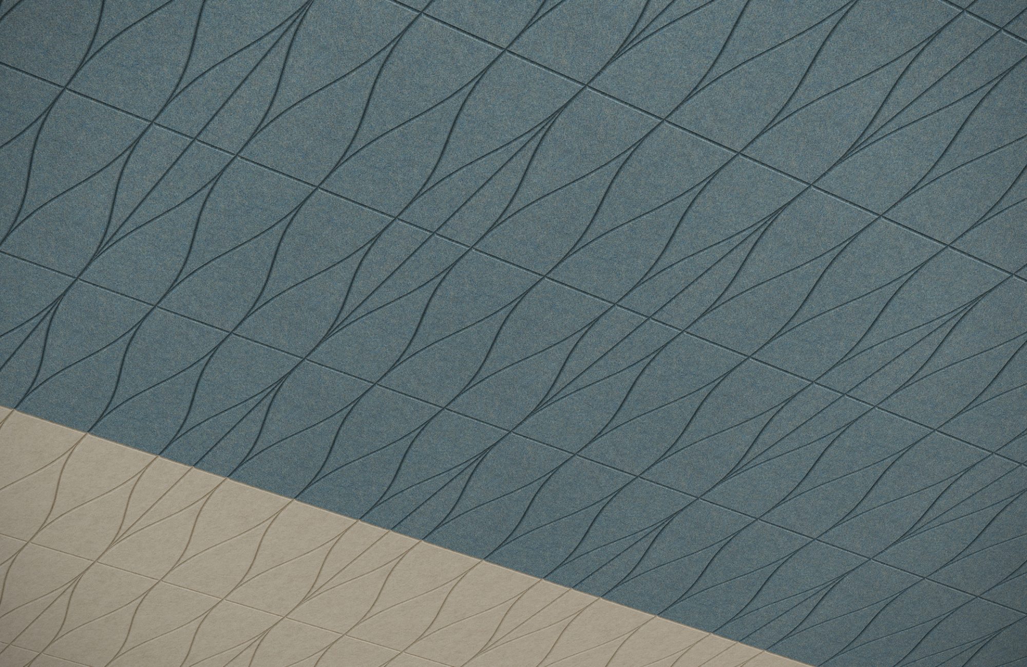 Fracture, Ornamental Ceiling Panels | Stonewash, Almond | Premier Collection