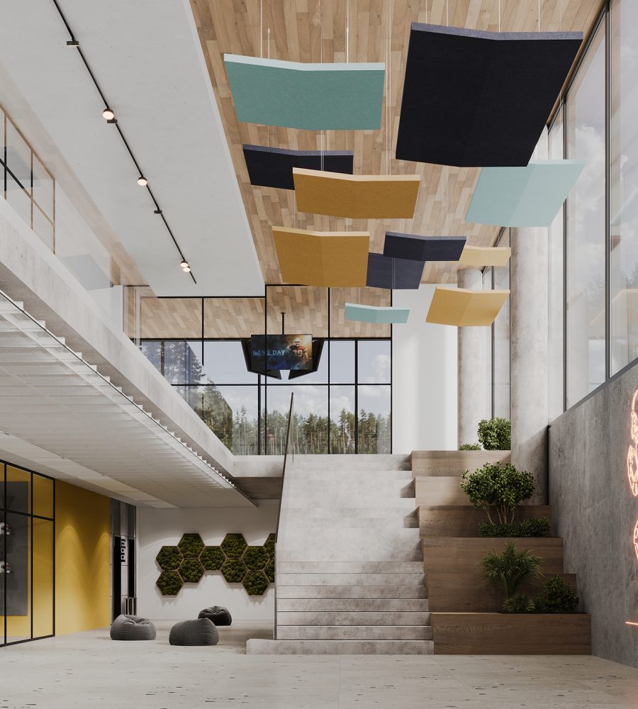 Rooftop, Saltbox Ceiling Clouds | Flint, Turmeric, Sea Salt | Premier Collection