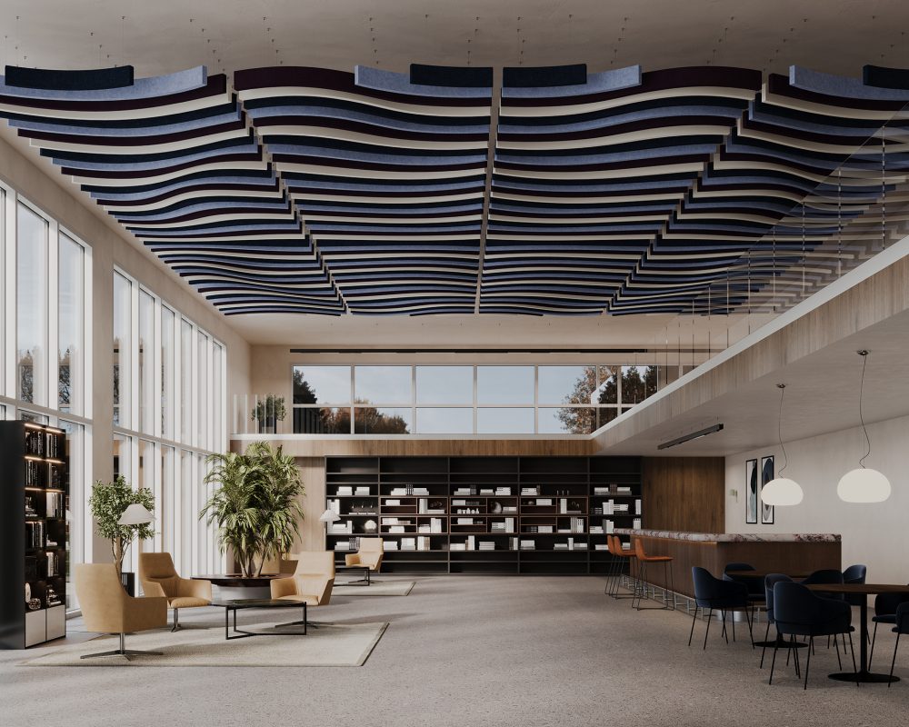 Versiform Ceiling Baffles | Midnight, Periwinkle, White | Premier Collection