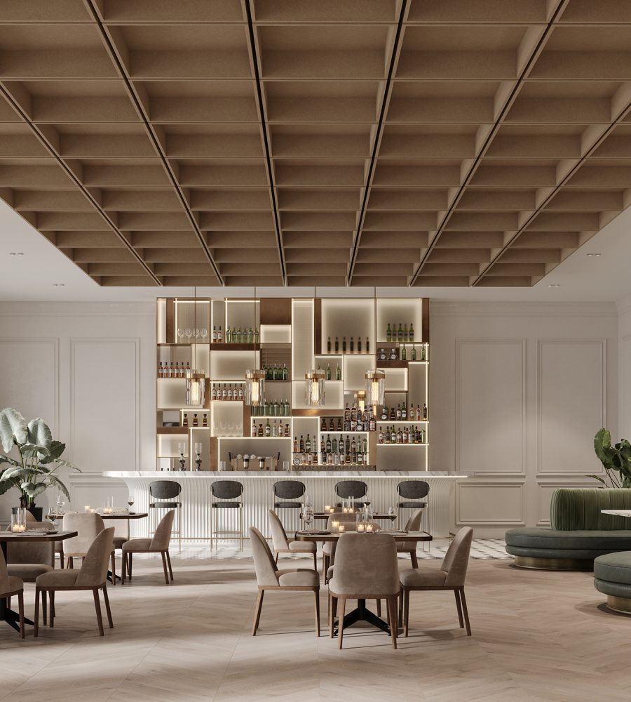 Recess, Waffle Ceiling Frames | Umber | Premier Collection